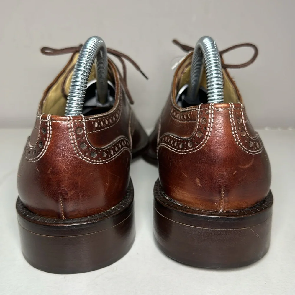 Mario Fagni made in Italy Classic Brown Leather Men's dress shoes